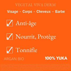 Huile d'ARGAN anti-ride, nourrissante, protectrice, tonifiante. VEGETAL VIVA DERM