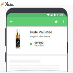 Huile pailletée 100% naturelle. Noté Excellent sur Yuka 90% - VEGETAL VIVA DERM