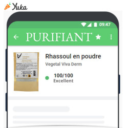 Soin purifiant et exfoliant doux. Ghassoul en poudre noté 100% yuka. Qualité VEGEGTAL VIVA DERM