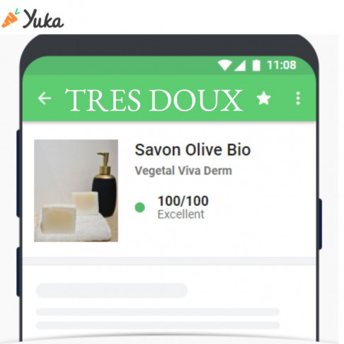 Savon à l'huile d'Olive BIO Surgras. TRES DOUX, Noté Excellent 100% Yuka