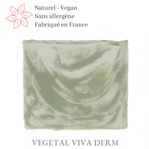 Savon Argile verte et Karité BIO surgras. 100% d'origine naturelle. Vegan. Fabriqué en France - VEGETAL VIVA DERM