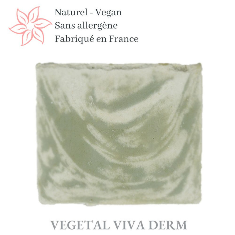 Savon Argile verte et Karité BIO surgras. 100% d'origine naturelle. Vegan. Fabriqué en France - VEGETAL VIVA DERM