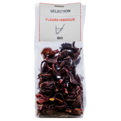 Fleur d'Hibiscus BIO sélection VEGETAL VIVA DERM. Récoltées à la main et séchées à l'air libre et à l'ombre