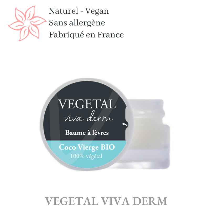 Baume à lèvres 100% naturel et vegan. Nourrissant et réparateur.