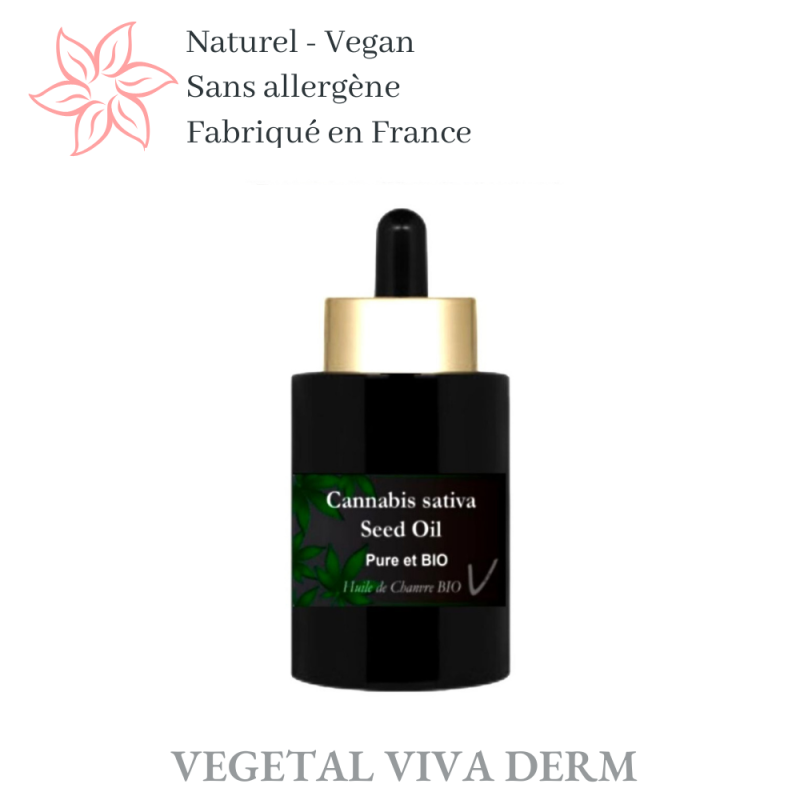 Huile de chanvre 100% pure et BIO. Qualité VEGETAL VIVA DERM